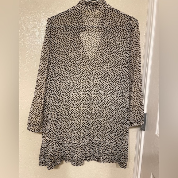 Anthropologie Portrait Girl 6 ruffled hem Clover Sheer peasant hippie boho LG - Picture 3 of 10